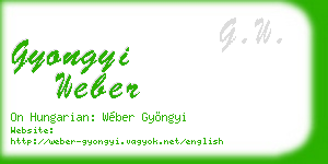gyongyi weber business card
